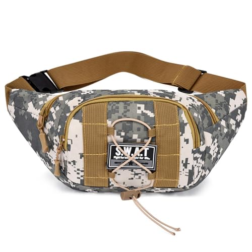 SHANBOYU Gürteltasche Canvas Crossbody Tailentasche Freizeit Tailentasche Hüfttasche Geeignet Für Fitnessreisen Im Freien Laufen Wanderradfahren-Vier Graue Tarnung SHANBOYU Gürteltasche Canvas Crossbody Tailentasche Freizeit Tailentasche Hüfttasche Geeignet Für Fitnessreisen Im Freien Laufen Wanderradfahren-Vier Graue Tarnung von SHANBOYU