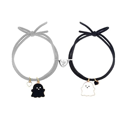 Nette Cartoon Geist Romantische Paar Herz Magnetische Anziehende Armbänder Für Frauen Armband Anhänger Geschenk Schmuck Freundschaft niedliche halskette niedlich halloween Für magnetische halloween von SHANGYU