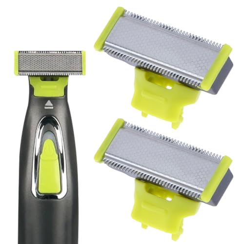 SHANHUHAI 2 Stück Ersatzklinge Kompatibel Mit One 1 Blade Trimmer,Ersatzköpfe,Rasierklingen Wasserfest Für Die Rasur Im Gesicht Und Am Körper von SHANHUHAI
