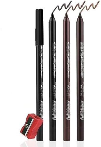 Eyeliner Stift, Waterproof Crème Glatt Metallisch Lidschattenstift, 3 Stück Eyeliner Lippen Liner Augenschatten Augenbrauen Bleistifte Stift Augen Make-up (01#+02#+16#) von SHANJIA