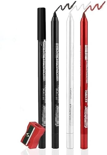 Eyeliner Stift, Waterproof Crème Glatt Metallisch Lidschattenstift, 3 Stück Eyeliner Lippen Liner Augenschatten Augenbrauen Bleistifte Stift Augen Make-up (01#+14#+22#) von SHANJIA