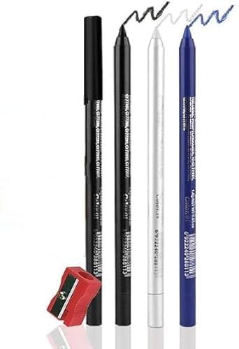 Eyeliner Stift, Waterproof Crème Glatt Metallisch Lidschattenstift, 3 Stück Eyeliner Lippen Liner Augenschatten Augenbrauen Bleistifte Stift Augen Make-up (01#+19#+07#) von SHANJIA