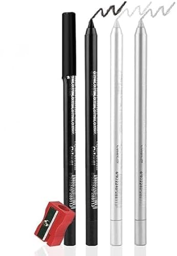 Eyeliner Stift, Waterproof Crème Glatt Metallisch Lidschattenstift, 3 Stück Eyeliner Lippen Liner Augenschatten Augenbrauen Bleistifte Stift Augen Make-up (01#+19#+20#) von SHANJIA