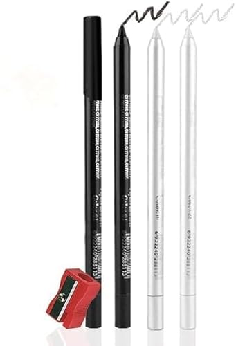 Eyeliner Stift, Waterproof Crème Glatt Metallisch Lidschattenstift, 3 Stück Eyeliner Lippen Liner Augenschatten Augenbrauen Bleistifte Stift Augen Make-up (01#+19#+22#) von SHANJIA