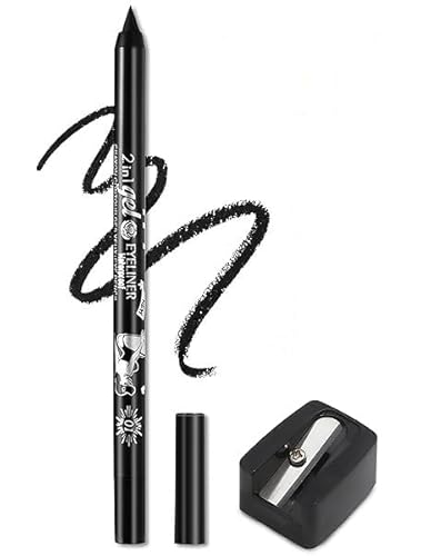 Eyeliner Stift, Waterproof Long Lasting Liner Stick, Crème Glatt Metallisch Lidschattenstift, Eyeliner Lippen Liner Augenschatten Augenbrauen Bleistifte Stift Augen Make-up (01# schwarz) von SHANJIA