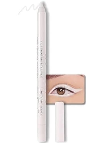 Eyeliner Stift, Waterproof Long Lasting Liner Stick, Crème Glatt Metallisch Lidschattenstift, Eyeliner Lippen Liner Augenschatten Augenbrauen Bleistifte Stift Augen Make-up (02# Weiß) von SHANJIA