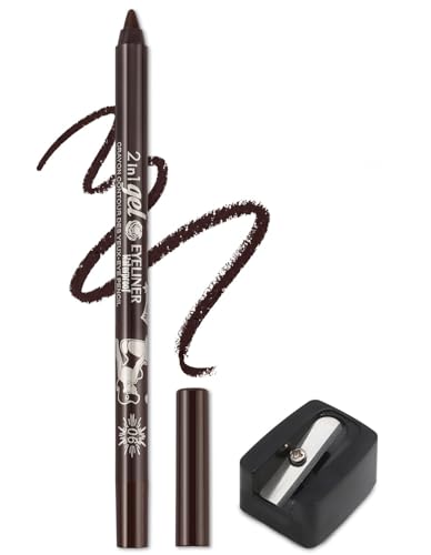 Eyeliner Stift, Waterproof Long Lasting Liner Stick, Crème Glatt Metallisch Lidschattenstift, Eyeliner Lippen Liner Augenschatten Augenbrauen Bleistifte Stift Augen Make-up (06# Dunkelbraun) von SHANJIA