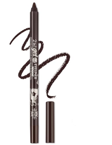Eyeliner Stift, Waterproof Long Lasting Liner Stick, Crème Glatt Metallisch Lidschattenstift, Eyeliner Lippen Liner Augenschatten Augenbrauen Bleistifte Stift Augen Make-up (06# Dunkelbraun) von SHANJIA