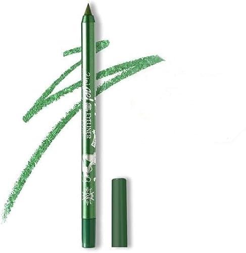 Eyeliner Stift, Waterproof Long Lasting Liner Stick, Crème Glatt Metallisch Lidschattenstift, Eyeliner Lippen Liner Augenschatten Augenbrauen Bleistifte Stift Augen Make-up (08# Grün) von SHANJIA