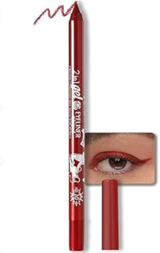 Eyeliner Stift, Waterproof Long Lasting Liner Stick, Crème Glatt Metallisch Lidschattenstift, Eyeliner Lippen Liner Augenschatten Augenbrauen Bleistifte Stift Augen Make-up (10# Rot) von SHANJIA