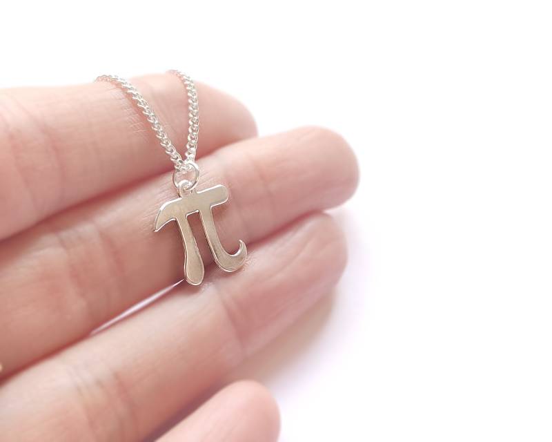 Pi Symbol Halskette, Wissenschaft Mathe Geometrie Silber Anhänger, Schmuck, Studenten Geschenk von SHANYDESIGNSTUDIO
