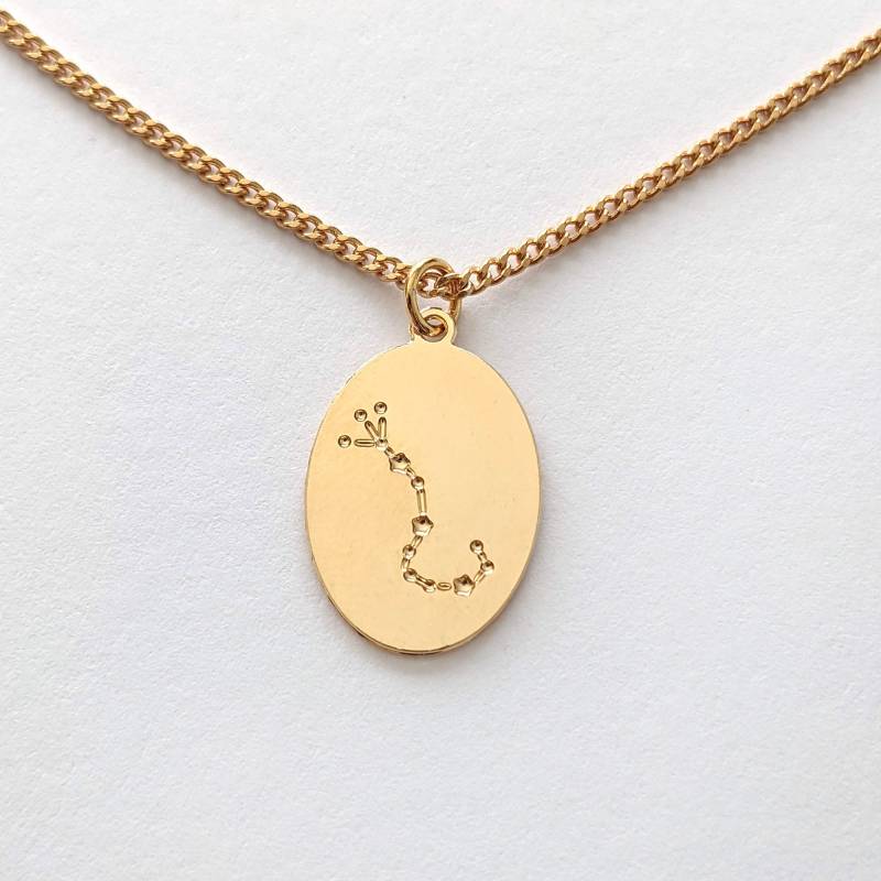 Skorpion Sternzeichen Halskette, Konstellation Astrologie Gold Disk Charme Stellar Erste Halskette Skorpion Sternzeichen Halskette, Konstellation Astrologie Gold Disk Charme Stellar Erste Halskette von SHANYDESIGNSTUDIO