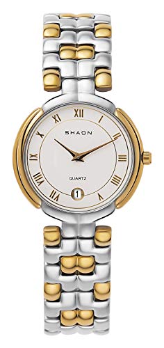 Shaon Herren Analog Quarz Uhr mit Alloy Armband 36-8001-18 von SHAON