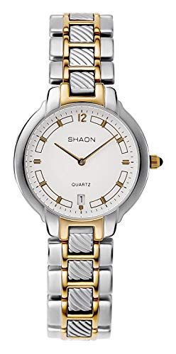 Shaon Herren Analog Quarz Uhr mit Alloy Armband 36-8002-18 von SHAON