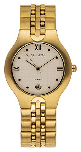 Shaon Herren Analog Quarz Uhr mit Edelstahl Armband 35-9629-22 von SHAON