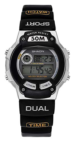 Shaon Herren Digital Quarz Uhr mit Kautschuk Armband 39-6020-44 von SHAON