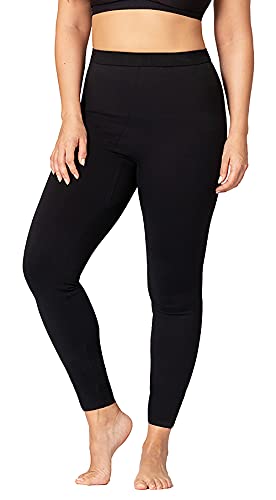 SHAPERMINT Damen Capri Yoga-Hose, Schwarz, XL von SHAPERMINT