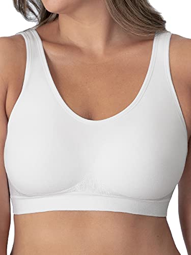 SHAPERMINT Drahtloser Kompressions-BH für Damen, Größe S bis Übergröße, Alltagskleidung, Training und bietet Rückenunterstützung, Weiss/opulenter Garten, X-Large von SHAPERMINT