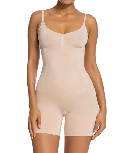 SHAPERX Damen Shapewear Bauchweg Body Shaper Figurformender Ganzkörper Formende Bodys Abnehmen Shaping Bodysuit, UK-SZ6224-Beige-M SHAPERX Damen Shapewear Bauchweg Body Shaper Figurformender Ganzkörper Formende Bodys Abnehmen Shaping Bodysuit, UK-SZ6224-Beige-M von SHAPERX