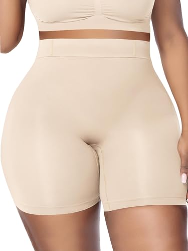 SHAPERX Shapewear Unterhose Bauchweg Damen Figurformend Miederhose Hohe Taille Stark Formend Body Shaper Shaping Shorts, UK-SZ5810-Beige-2XL von SHAPERX