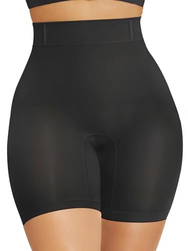 SHAPERX Shapewear Unterhose Bauchweg Damen Figurformend Miederhose Hohe Taille Stark Formend Body Shaper Shaping Shorts, UK-SZ5810-Black-2XL von SHAPERX
