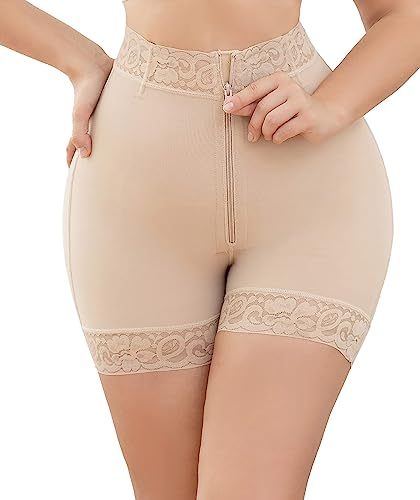 SHAPSHE Bauchweg Unterhose Damen Hohe Taille Bauchweg Hose, Bauchkontrolle Höschen Shaping Unterwäsche mit Bein Butt Lifter Body Shaper Miederpants(Beige,XL) von SHAPSHE