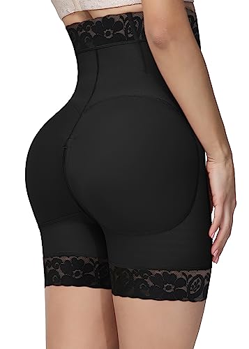 SHAPSHE Butt Lifting Shapewear Bauchkontrolle Shorts Fajas Colombianas Shapewear Shorts Kompression Unterwäsche Frauen, Schwarz, XX-Large von SHAPSHE