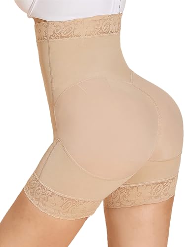 SHAPSHE Shapewear Damen Bauchweg Stark Formend Miederhose Unterhose Spitze Shaping Unterwäsche Shaper Shorts Hohe Taille Push Up Figurformende Hose von SHAPSHE