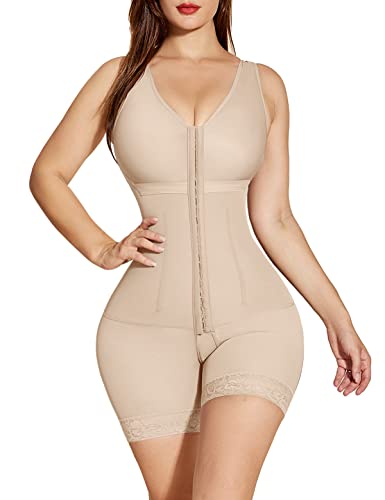 SHAPSHE Shapewear für Frauen, Bauchkontrolle, Fajas, Kolumbianas, nach Operationen, Kompressionskleidung, Po-Lifter, Body Shaper, Hellbraun, XX-Large von SHAPSHE