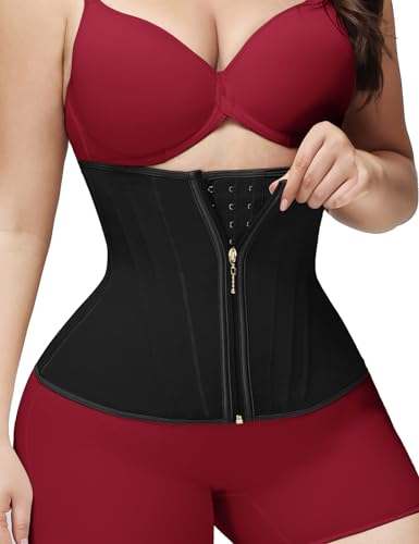 SHAPSHE Waist Trainer für Damen Bauchkontrolle Workout Taillenmieder Korsett Shapewear Body Shaper mit Reißverschlusshaken von SHAPSHE