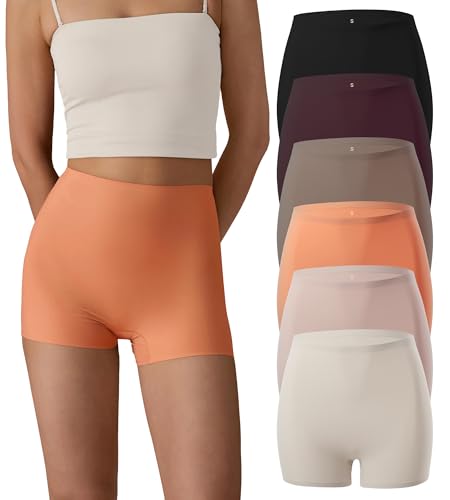 SHARICCA Damen Shorts Radlerhose Unterhose Hotpants Kurze Hose Hohe Taille Boxershorts aus Viskose 6er Pack (Mehrfarbig-6P09-XL) von SHARICCA