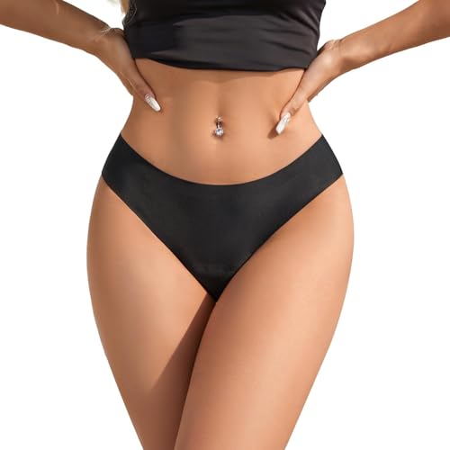 SHARICCA Perioden Bikinihosen für Damen Bikini Hose Period Swimwear Schwarze Bikini Slips Auslaufsichere Menstruations Badehose Periodenunterwäsche(Schwarz-1P01-New XXL) von SHARICCA