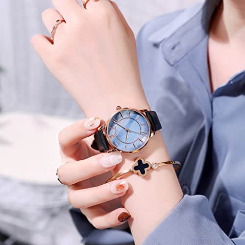 SHATONG Damen DREI Stiche Uhr Mode Lässig wasserdichte Quarzwerk Armbanduhr mit Lederarmband Kratzfest Elegantes Geschenk für Damen SHATONG Damen DREI Stiche Uhr Mode Lässig wasserdichte Quarzwerk Armbanduhr mit Lederarmband Kratzfest Elegantes Geschenk für Damen von SHATONG