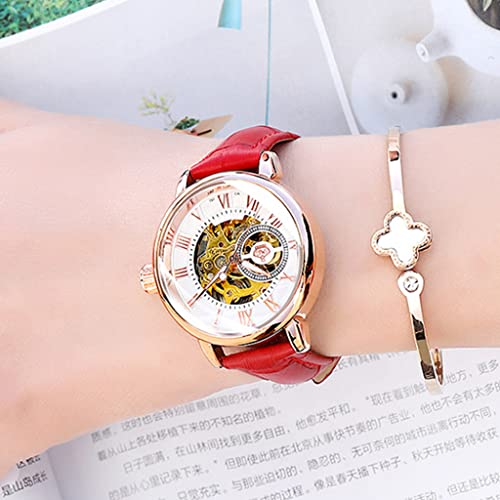 SHATONG Doppelseitig hohl Mode wasserdichte Anti-Kratzer Damen Uhr Multifunktions Leuchtende Damenuhr mit Lederarmband,36 mm Gehäusegröße SHATONG Doppelseitig hohl Mode wasserdichte Anti-Kratzer Damen Uhr Multifunktions Leuchtende Damenuhr mit Lederarmband,36 mm Gehäusegröße von SHATONG