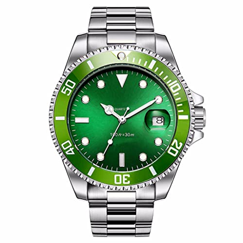 SHATONG Herren Leuchtend Analog Armbanduhr Sport Quarz Wasserdicht Kalender Uhr mit Edelstahl Band SHATONG Herren Leuchtend Analog Armbanduhr Sport Quarz Wasserdicht Kalender Uhr mit Edelstahl Band von SHATONG