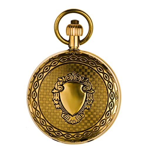 SHATONG Klassiker Vintage-Stil Handaufzug Mechanisch taschenuhr Schöne Geschenke Für Die Familie mit Kette + Geschenkbox von SHATONG