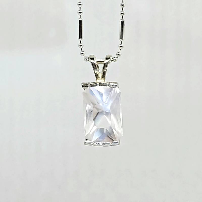 Handgeschliffene 8.9Ct Hogg Mine Rosenquarz Silber Halskette Handgeschliffene 8.9Ct Hogg Mine Rosenquarz Silber Halskette von SHAWEARTHCREATIONS