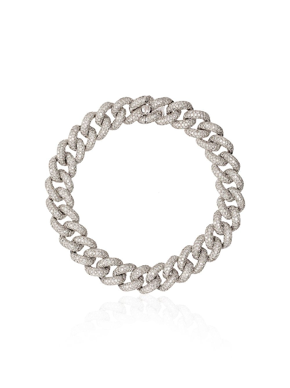 SHAY 18kt gold Essential diamond link bracelet - Silber von SHAY