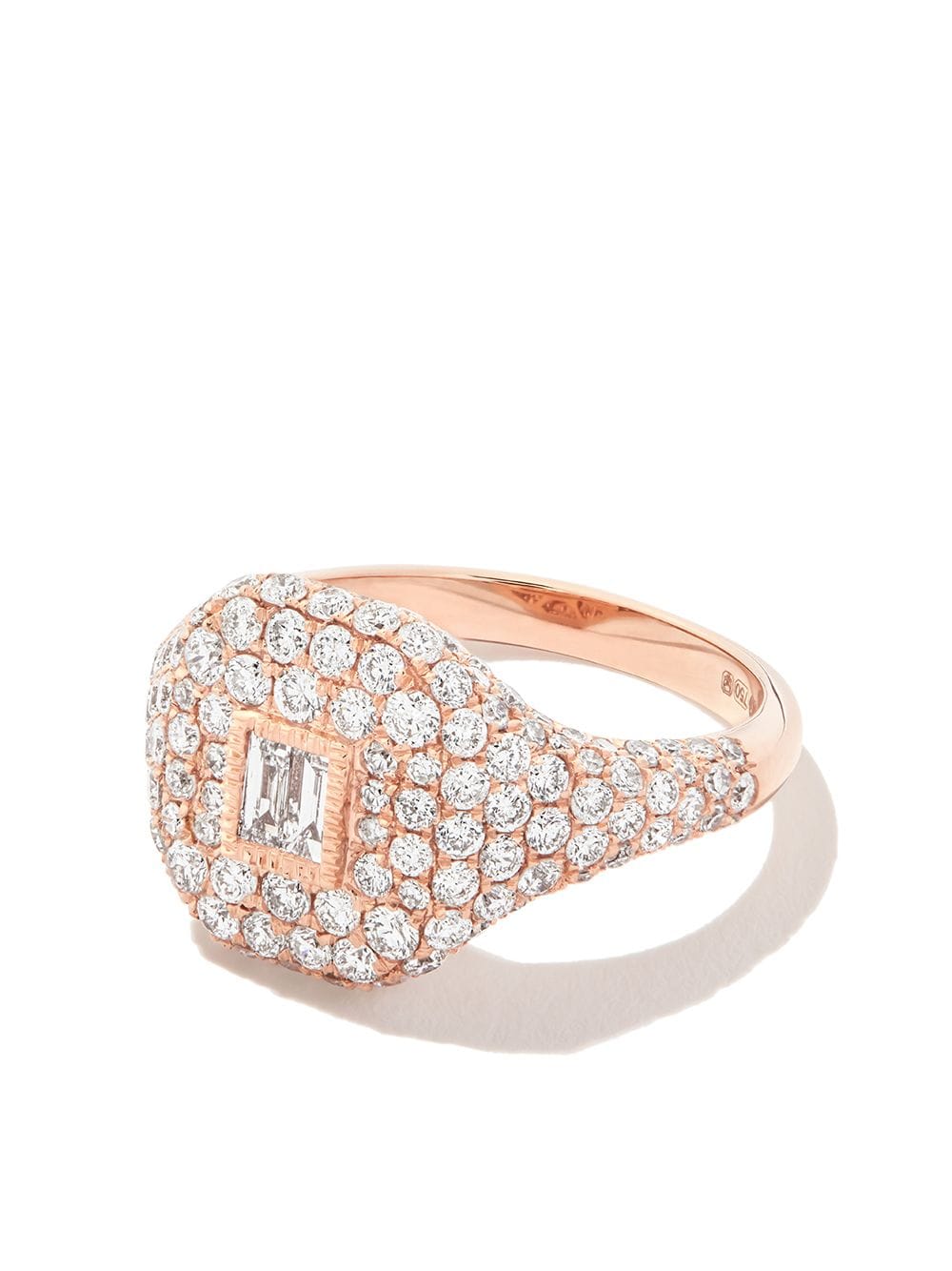 SHAY 18kt Rotgoldring mit Diamanten - Rosa von SHAY