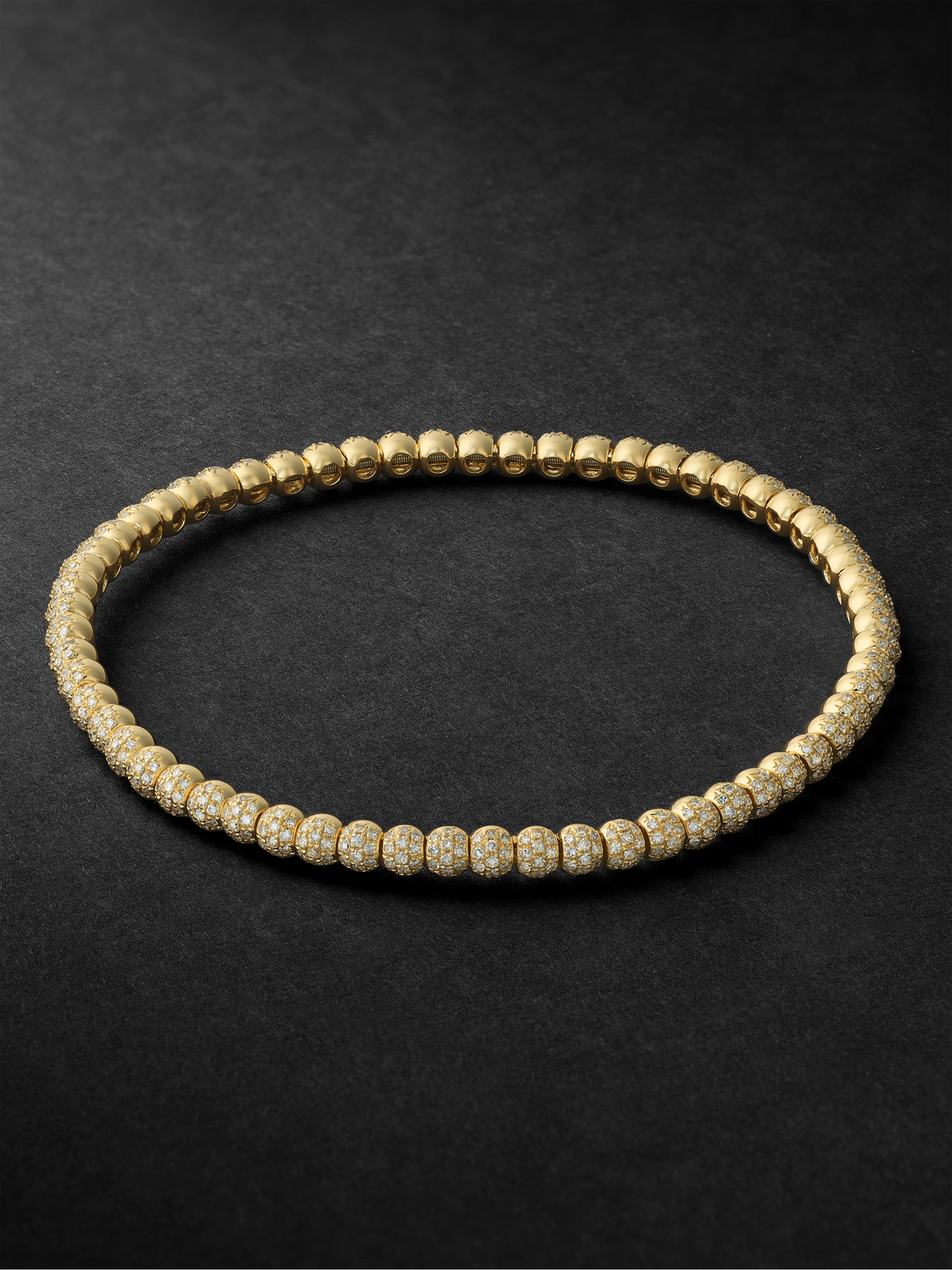SHAY - Gold Diamond Bracelet - Men - Gold - XL von SHAY