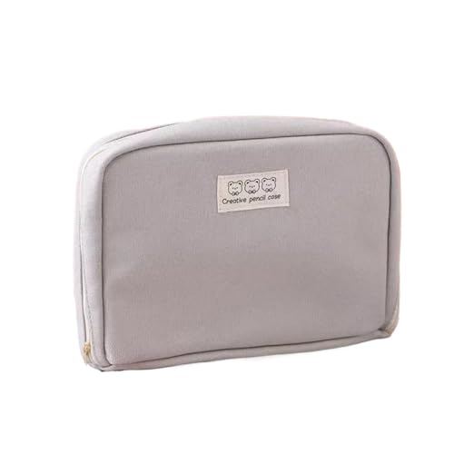 Federmäppchen Große Kapazität Bleistift Fall Bleistift Boxen for Mädchen Nette Schreibwaren Schule Liefert Stift Tasche Organizer für Studenten(Grey) von SHBHWS
