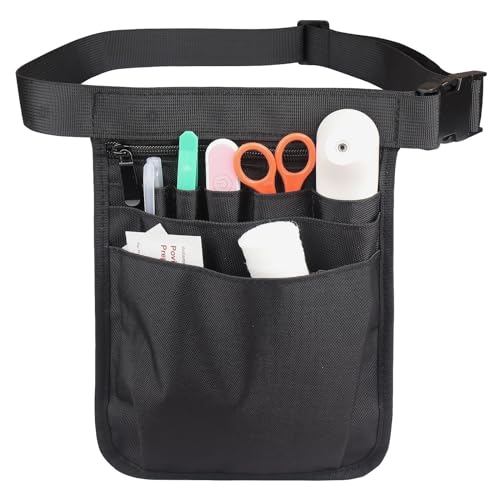 Krankenschwester Gürteltasche Bauchtasche, Stillgürtel-Organizer for Damen, Version, Krankenschwester-Hüfttasche, Schultertasche. Krankenschwester Organize (Color : Black) von SHBHWS