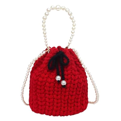 SHBHWS Handgemachte Diy Umhängetasche Wolle gestrickt Blume Schulter häkeln kleine Tasche(Color7) von SHBHWS