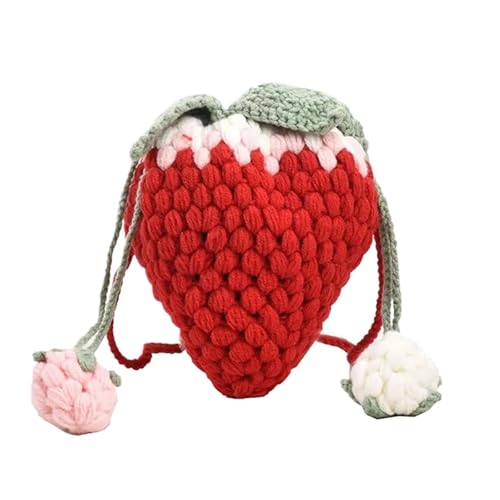 SHBHWS Handgemachte Diy Umhängetasche Wolle gestrickt Blume Schulter häkeln kleine Tasche(Color9) von SHBHWS