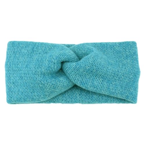 Stirnband Damen Winter Kreuz Breite Stirnbänder for Frauen Winter Wärmer Stricken Elastisches Haarband Turban Solide Bandana Schal Haar Zubehör (Color : Mint green) von SHBHWS