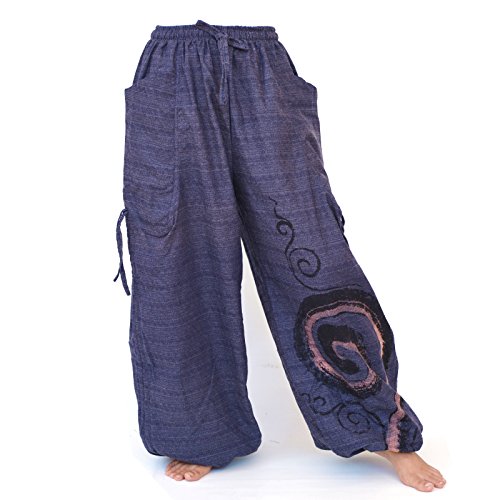 SHC Haremshose für Damen und Herren Aladinhose Jogginghose mit Verstellbarer Beinlänge von SHC - Siam Hippie Chic