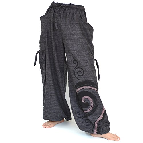 SHC Haremshose für Damen und Herren Aladinhose Jogginghose mit Verstellbarer Beinlänge von SHC - Siam Hippie Chic