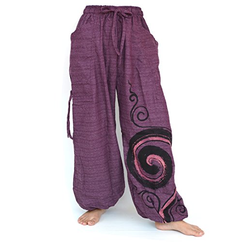 SHC Haremshose für Damen und Herren Aladinhose Jogginghose mit Verstellbarer Beinlänge von SHC - Siam Hippie Chic