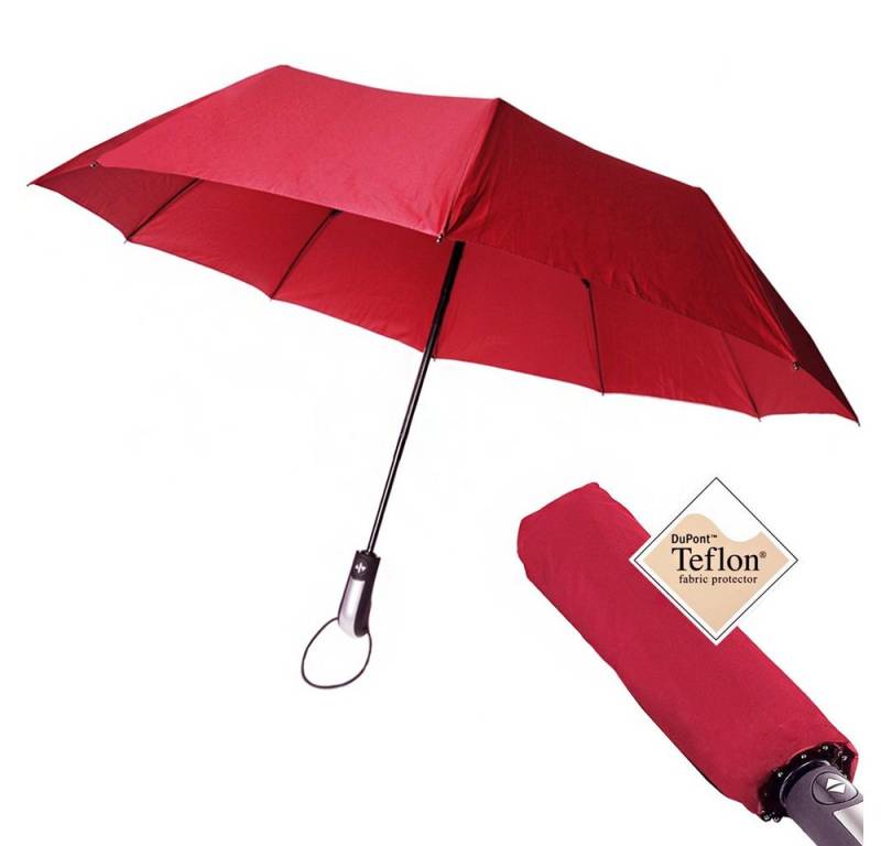 SHD Taschenregenschirm Sturmfester Autom.-Regenschirm mit Teflon Beschichtung, inkl. Tasche von SHD