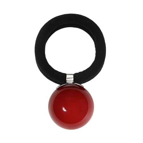 SHE'S FREE STYLE JUST FOR YOU Versailles Perlen Haargummi, elegantes französisches Pferdeschwanz-Haargummis für Damen & Mädchen, für dickes & dünnes Haar in Geschenkbox (Rot) von SHE'S FREE STYLE JUST FOR YOU